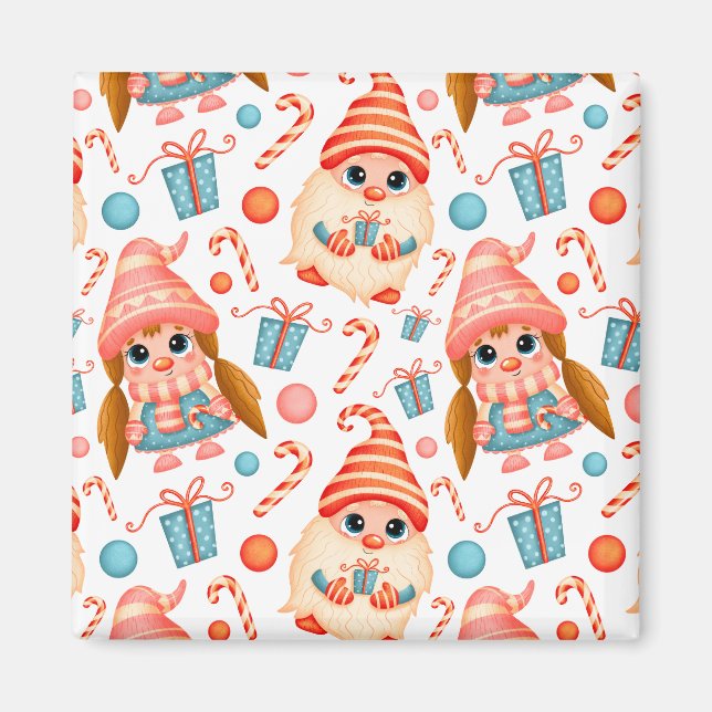 Imán Elegante lindo Feliz Navidad (Frente)