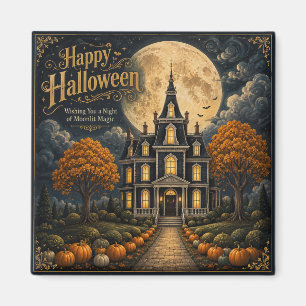 Imán Elegante Mansión Embrujada Halloween