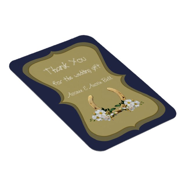 Imán Elegante marina de estilo campestre y oro (Lado Derecho)