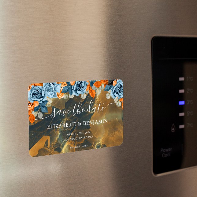 Imán Elegante Marina De Oro Y Boda De Óxido Salven La F (Subido por el creador)