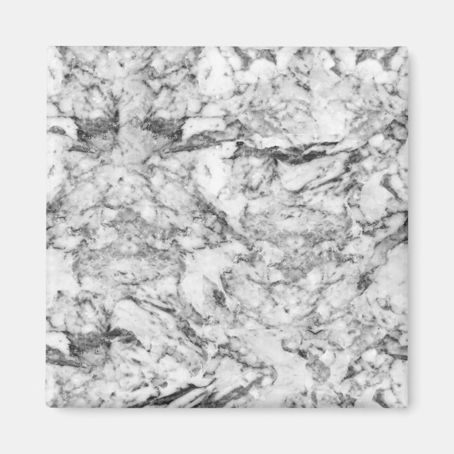 Imán Elegante mármol gris blanco moderno (Frente)