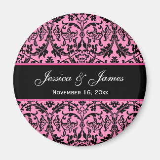 Imán Elegante matrimonio asqueroso rosa y negro A04