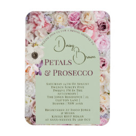 Imán Elegante Mint Green Floral Arco Veraniego Bridal S