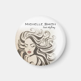 Imán Elegante Moda Sepia Wavy Hairstyle Extensiones de