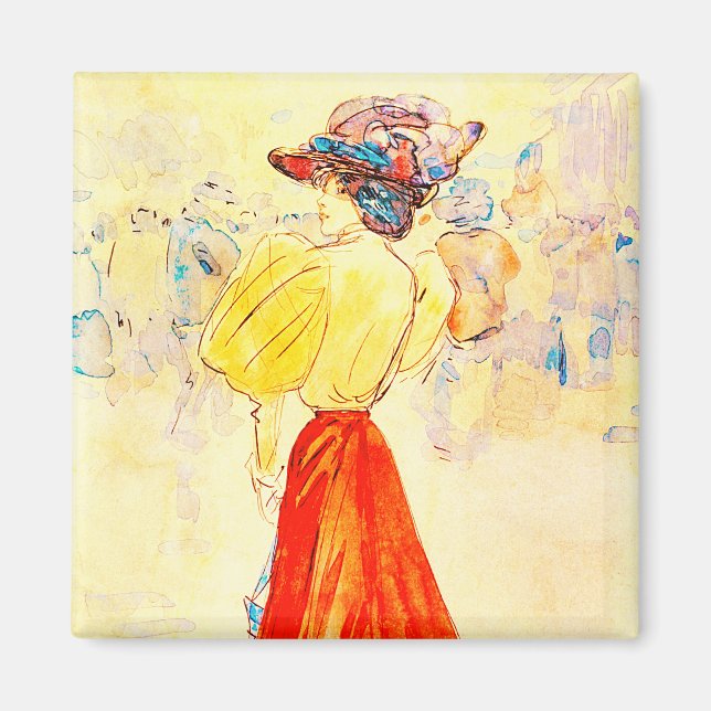 IMÁN ELEGANTE MODERNO CON UN ESPÍRITU ROJO DE HENRY SOM (Frente)