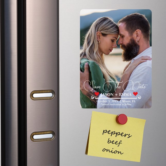 Imán Elegante Moderno Guardar La Plantilla De Fotos De  (Subido por el creador)