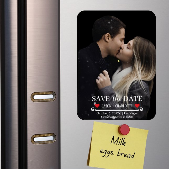 Imán Elegante Moderno Guardar La Plantilla De Fotos De  (Subido por el creador)