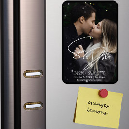 Imán Elegante Moderno Guardar La Plantilla De Fotos De