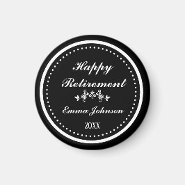 Imán Elegante Moderno Personalizado Feliz Jubilación en