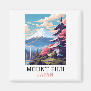 Imán Elegante Monte Fuji Japón Viajes de arte