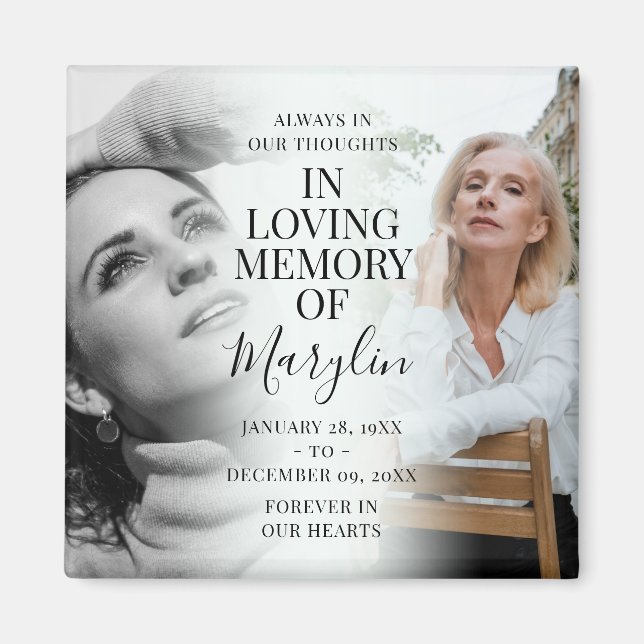 Imán Elegante monumento antes y después de la foto Keep (Frente)