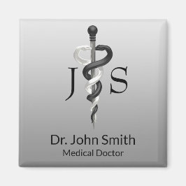 Imán Elegante Noble Asclepius Médico Elegante Blanco Ne