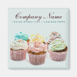 Imán elegante panadería de diseño jovial colorido quequ