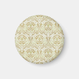 Imán Elegante patrón floral de oro