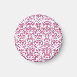 Imán Elegante patrón floral rosa