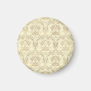 Imán Elegante patrón floral Sepia Tan