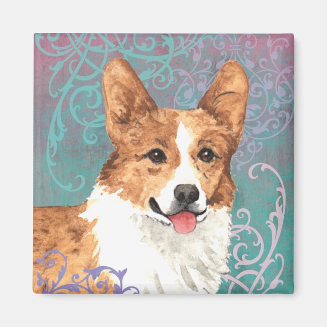 Imán Elegante Pembroke Welsh Corgi (Frente)