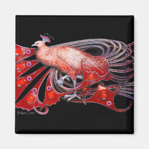IMÁN ELEGANTE PIEL EN ROJO, NEGRO