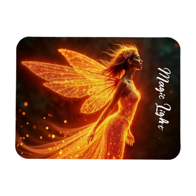 Imán Elegante pixie forestal linda princesa luminosa de (Horizontal)