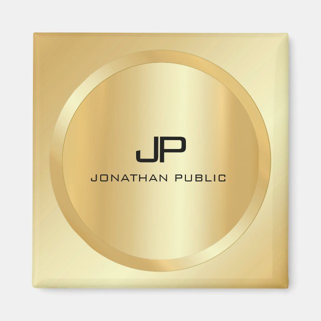 Imán Elegante plantilla de Personalizado moderna de Mon (Frente)