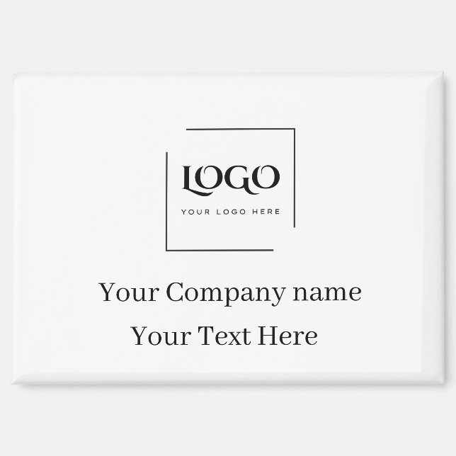 Imán Elegante plantilla de tu logo personalizada (Anverso)