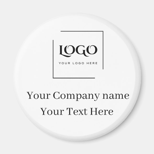 Imán Elegante plantilla de tu logo personalizada (Frente)
