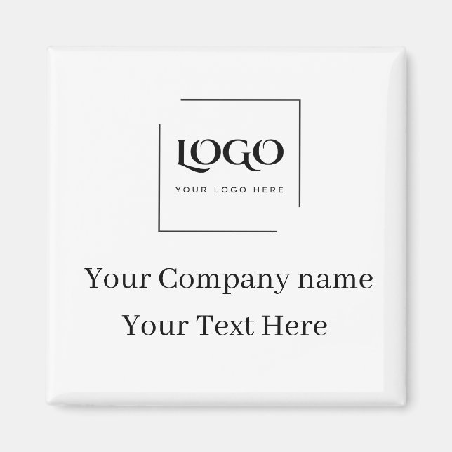 Imán Elegante plantilla de tu logo personalizada (Frente)