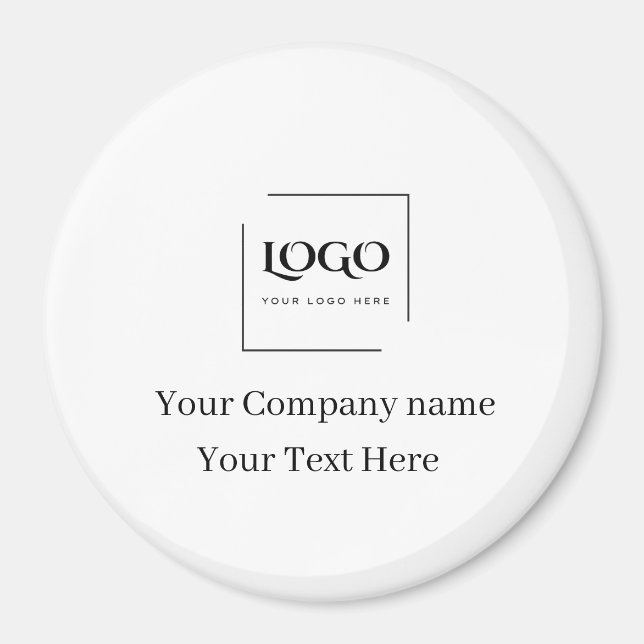 Imán Elegante plantilla de tu logo personalizada (Frente)