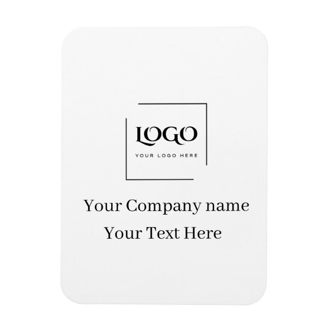 Imán Elegante plantilla de tu logo personalizada (Vertical)