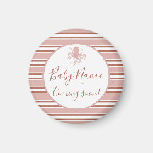 Elegante Pulpo Marino Rayado Baby Shower I