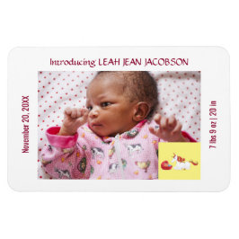Imán Elegante Recién nacido elegante anuncio de nacimie