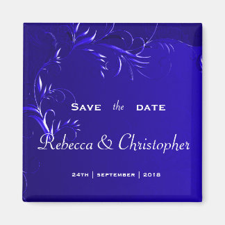 Imán Elegante Royal Blue Save the Date