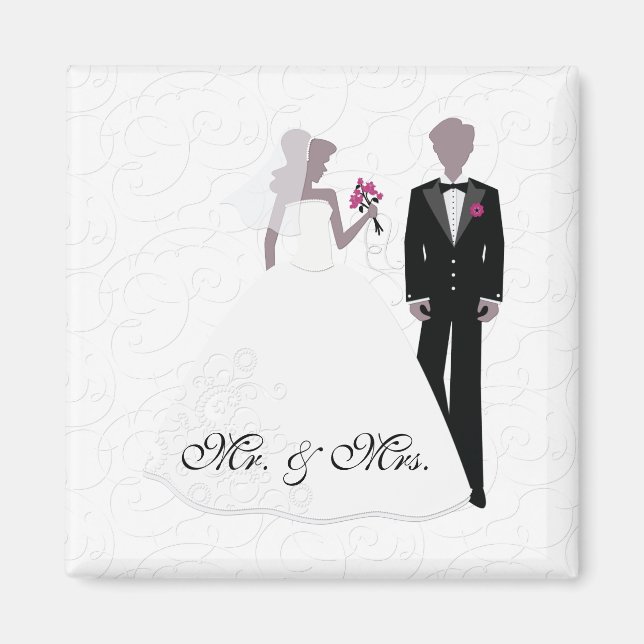 Imán Elegante Sr. y Sra. (Frente)