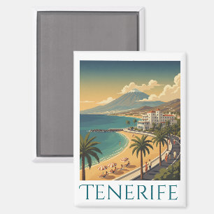 Imán Elegante Tenerife Islas Canarias Vintage Viaje 