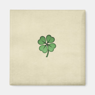 Imán Elegante trébol irlandés afortunado