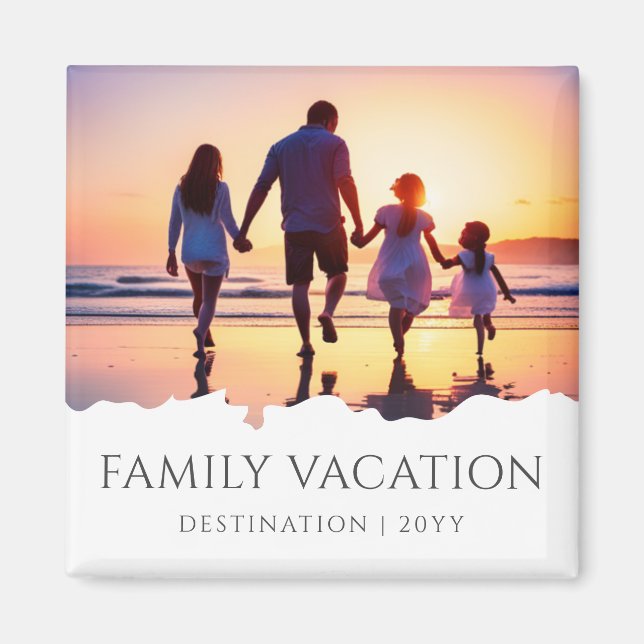 Imán Elegante vacaciones familiares | Foto de viaje fam (Frente)