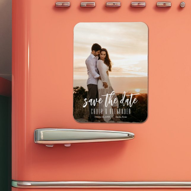Imán Elegante y simple casamiento de fotos moderno salv (Subido por el creador)