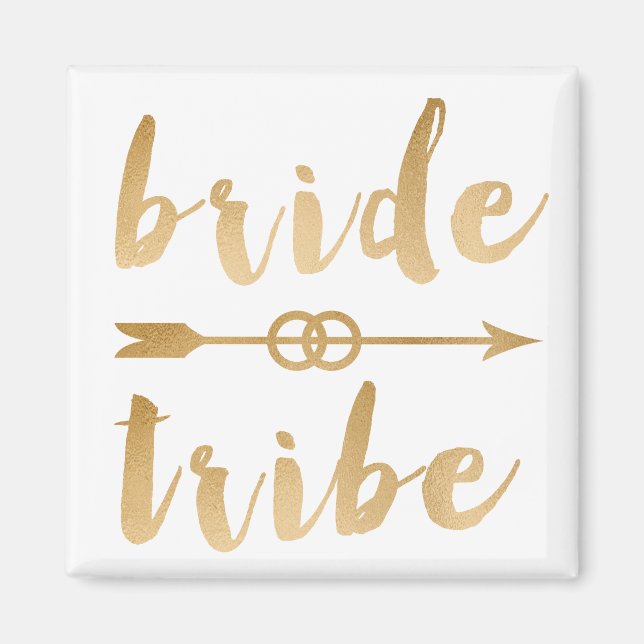 Imán elegantes anillos de boda de flecha de la tribu de (Frente)