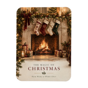 Imán Elegantes calcetines de Navidad personalizados par