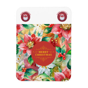 Imán Elegantes Navidades Rojos y Oro
