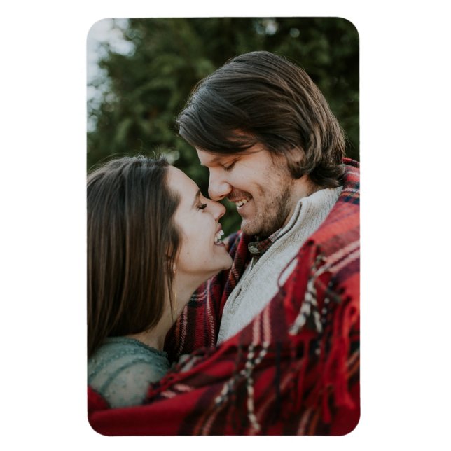 Imán Elegantes pergaminos personalizables de 2 caras 2  (Vertical)