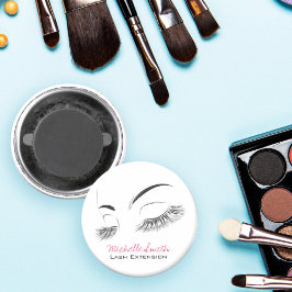 Imán Elegantes pestañas negras y blancas dibujando barr