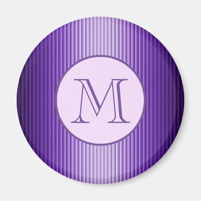 Imán Elegantes Sofisticados Rayas Resplandecientes Purp (Frente)