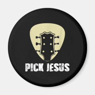 Imán Elegir Jesús Músico Religioso Regalo Idea Guitarra