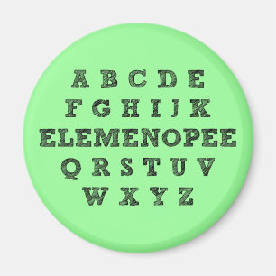 Imán Elemenopee Alphabet Funny Fridge Magnet
