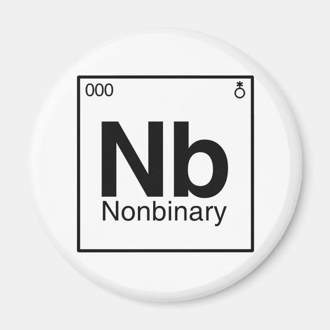 Imán Elemento NB - Tabla Periódica No Binaria (Frente)