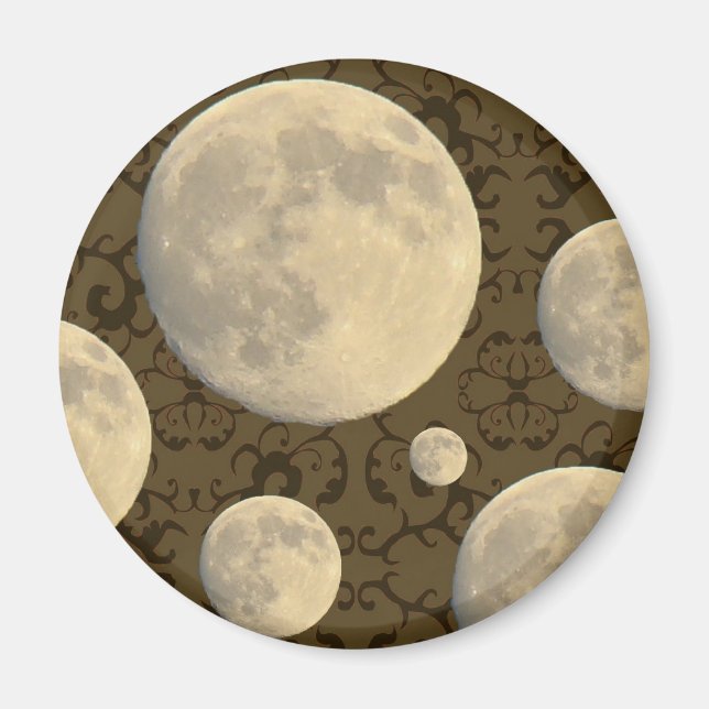 Imán Elementos de coordenadas de la luna completa (Frente)