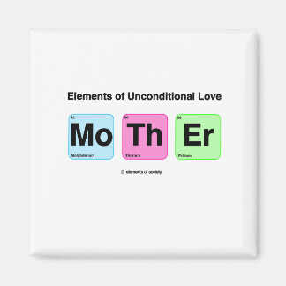 Imán Elementos del amor madre cute divertida ciencia