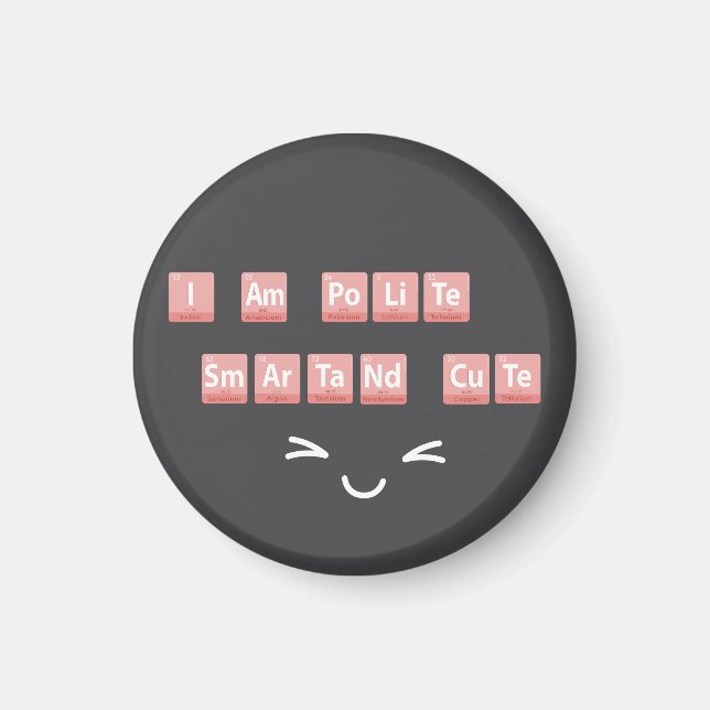 Imán Elementos químicos divertidos diseñan un juego de  (Frente)