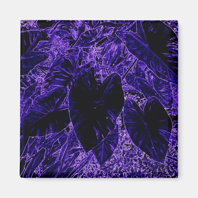 Imán Elephant Ear Leaf Deepest Purple (Frente)